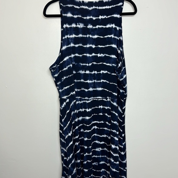 Athleta Santorini Thera Printed Dress Blue 2x - Picture 5 of 7